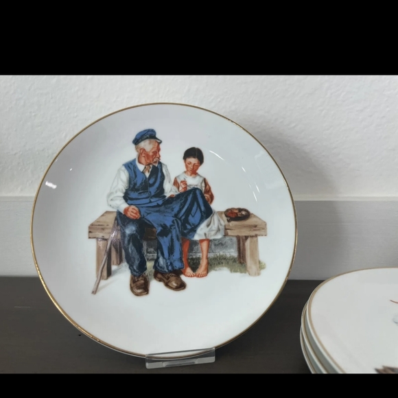 4 vintage Norman Rockwell collector plates - Picture 5 of 5